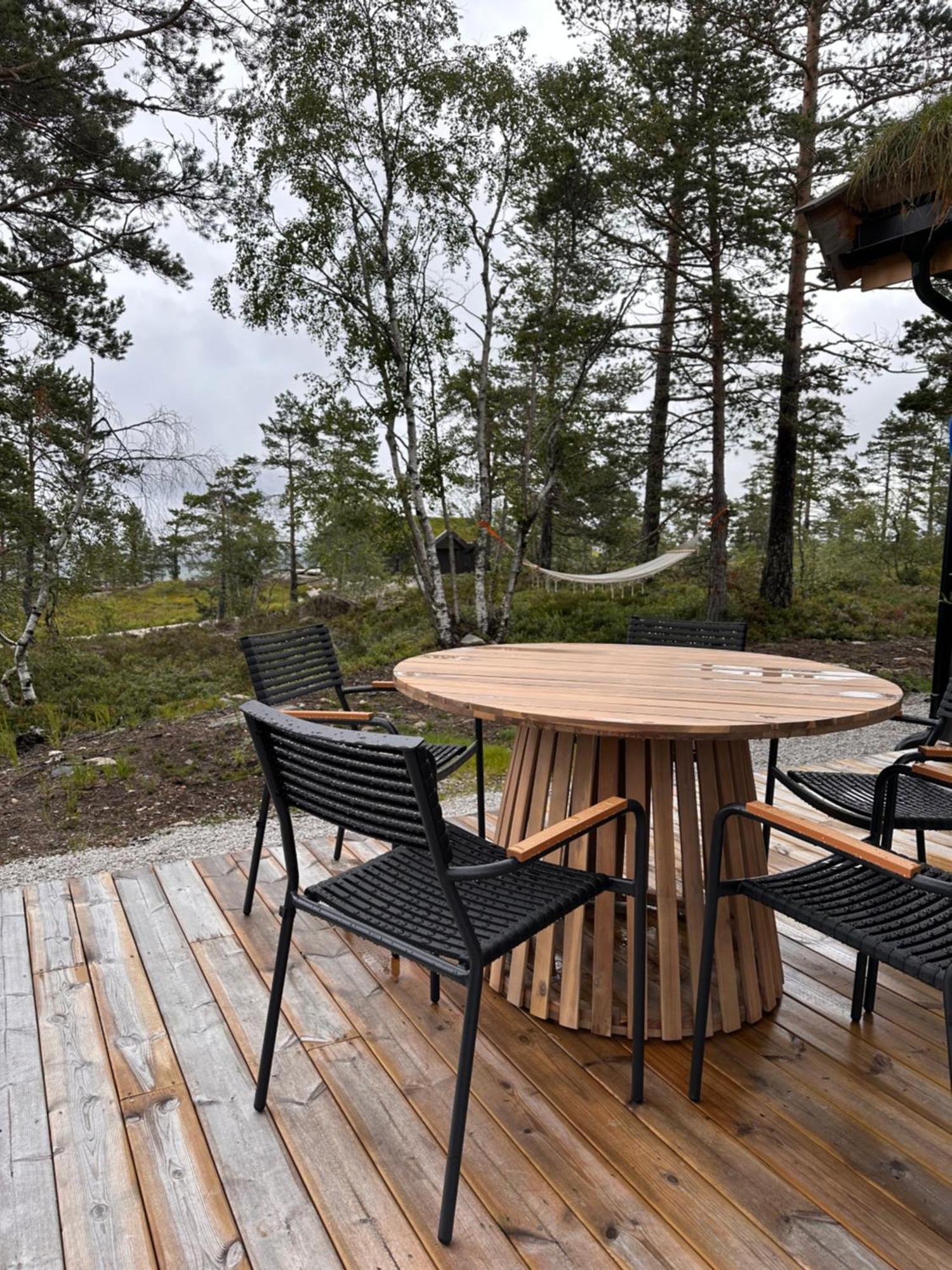 Modern Northern Lights Cabin Drangedal Екстериор снимка