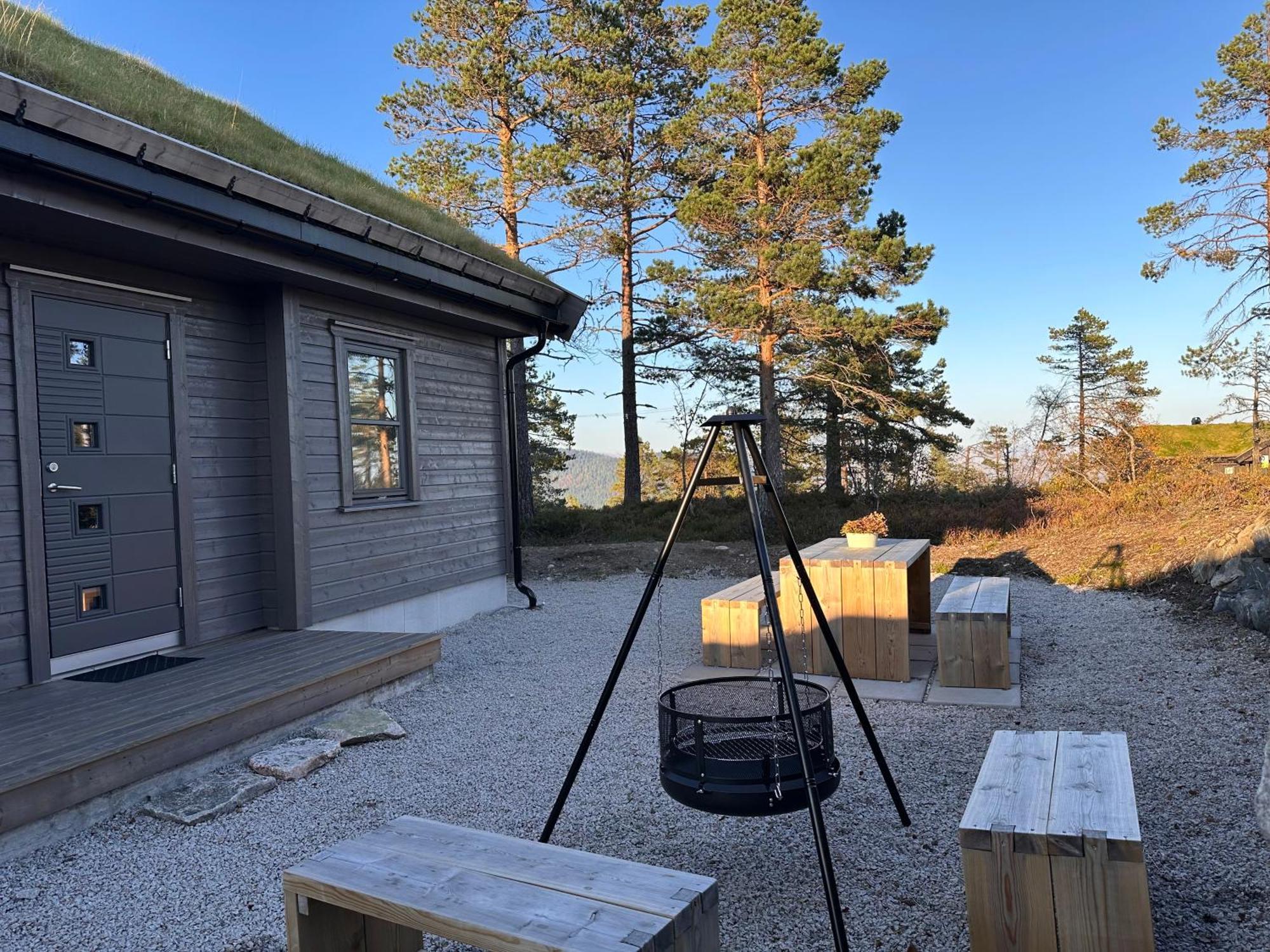 Modern Northern Lights Cabin Drangedal Екстериор снимка